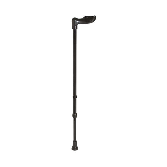 Rebotec Fischerstock - Walking Stick with Fischerstock Handle - Black, Left