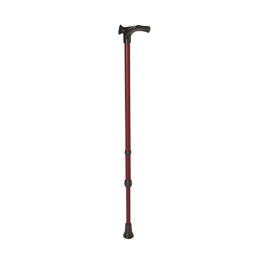 Rebotec Handy - Walking Stick with Anatomic Shaped Handle - Red Wine, Left