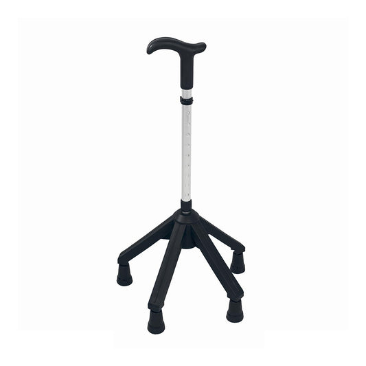 Rebotec Quadro - Stable 4 Point Walking Cane - Black